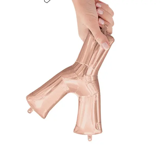 Anagram&reg; 16 Inch Letter Y Rose Gold Air Fill Only {3}