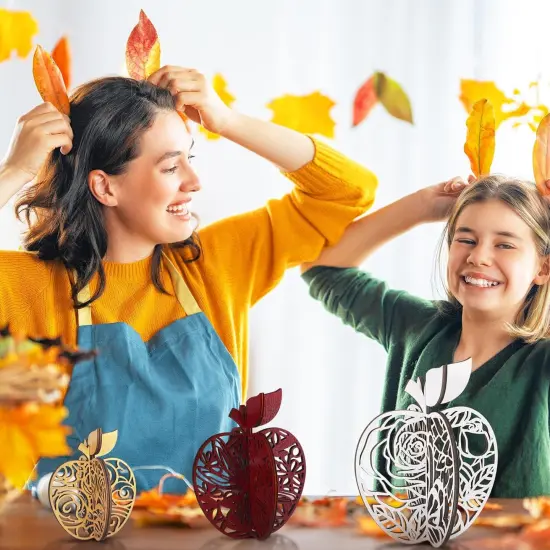 Apple Wooden Signs Fall Table Decor {3}