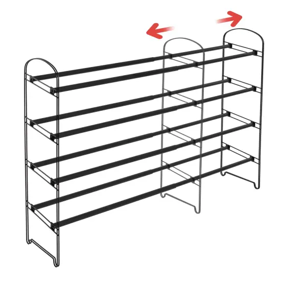 Seville Classics 4-Tier Expandable Shoe Rack {2}