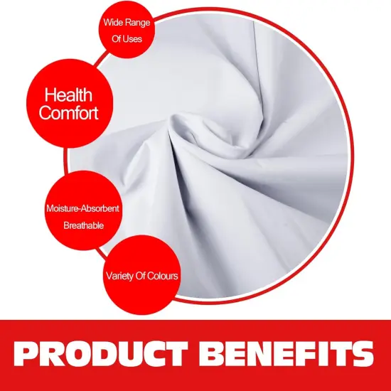 30 pcs White Cotton Fabric Squares, 9 x 9 Inches Quilting Fabric Squares {3}