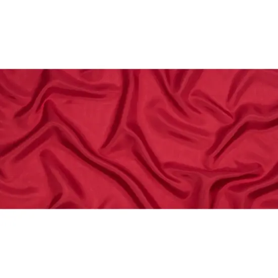 1 Yard Luxurious Tango Red Silk Habotai Lightweight China Silk Fabric 44 Inches Width {3}