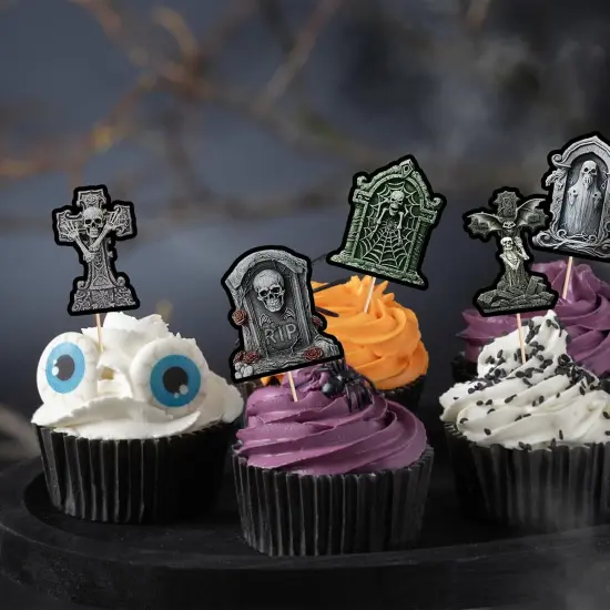 48 Pcs Halloween Cupcake Topper {5}