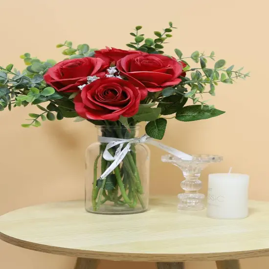 12 Pcs Artificial Rose Flower Artificial Flowers Bouquet {4}