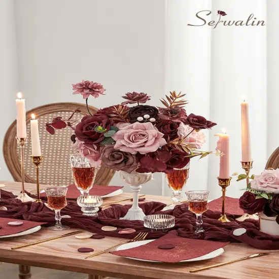 Pink Artificial Flowers Bouquet {4}