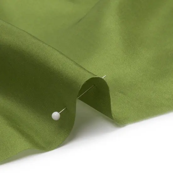 1 Yard Pesto Green China Silk Habotai Premium Lightweight Draping Fabric 44 Inches Width {2}