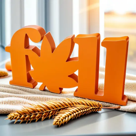 Fall Wooden Blocks Table Top Decor {2}