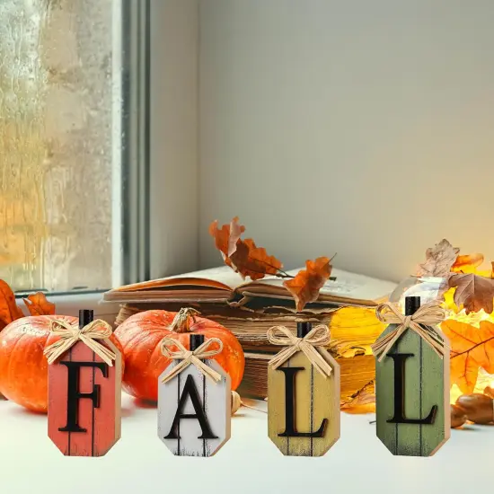 Wooden Table Sign Fall Decorations {5}