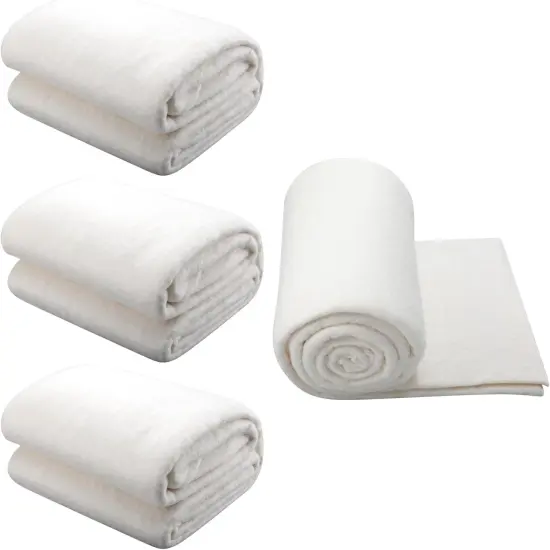 3 Pcs Natural Cotton Quilt Batting Heat Resistant Batting Warm White (40 x 40 Inch) {1}