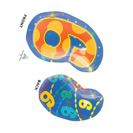 Number 6 Confetti Dots 20 Inch Foil Mylar Balloon {3}