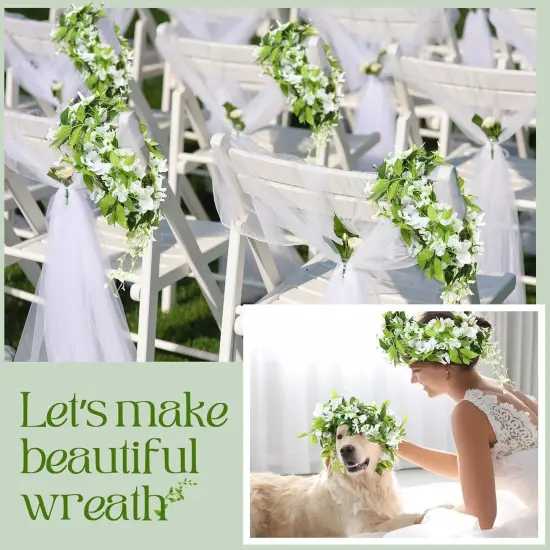 10 Pcs 7.2ft/pcs Artificial Flowers Wisteria Garland Artificial Wisteria Vine Hanging Flower {4}