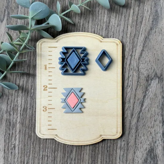 Aztec Diamond Stone | Faux Turquoise | Country Western Clay Cutters {4}