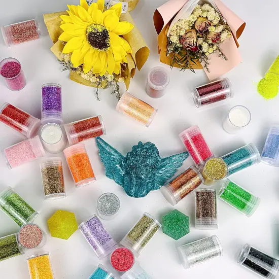 Fine Glitter for Epoxy Resin, Set of 45 Colors {4}