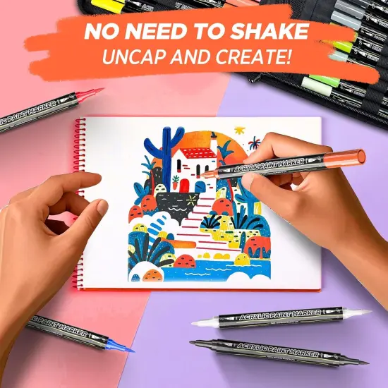 72 Colors Acrylic Paint Pens {3}