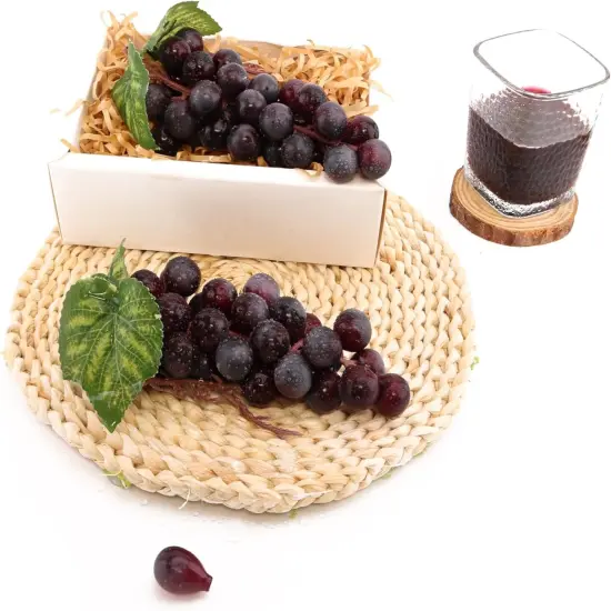 2PCS Purple Grapes - Fake Fruit {4}