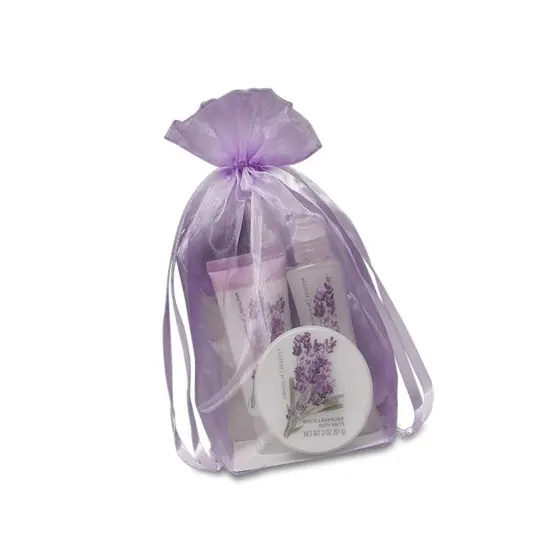 Cardboard Square Bottom Organza Bags 4 '' X 4 '' X 9 1/2 '' for Elegant Packaging Lavender {3}