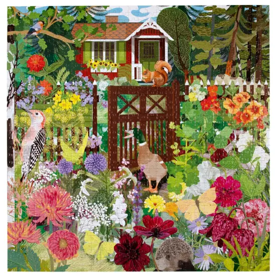eeBoo Piece & Love: Scandinavian Garden - 1000 Piece Puzzle - Adult Square Jigsaw, 23x23", Includes Image Reference Insert, Glossy High-Quality Pieces {4}