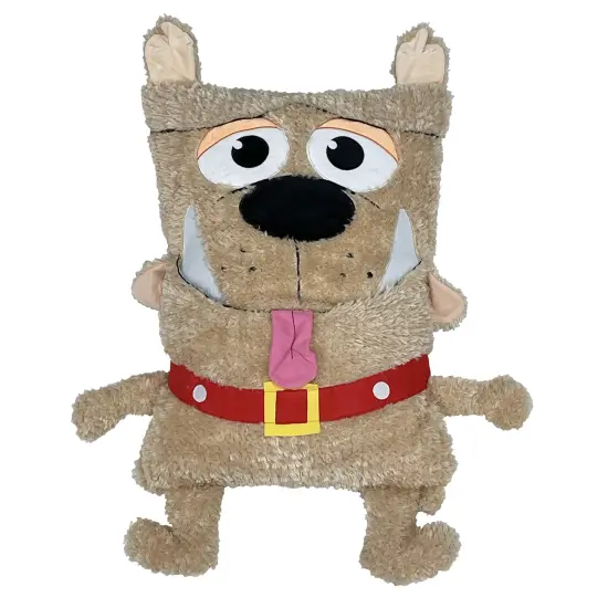 Shamzees: Dog - Brown - Plush Pillow Cover, Soft Huggable Animal Character, Kids Playful Pillow Eating Friend, Fits Standard Size, Machine Washable {1}