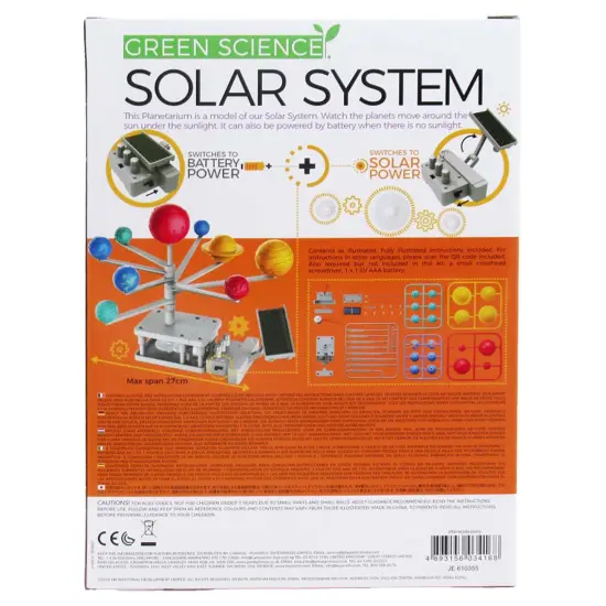 4M: Green Science: Solar System - DIY Motorized Rotating Planetarium Model, Solar & Battery Hybrid Power, STEM Building & Activity Set, Kids Ages 5+ {4}