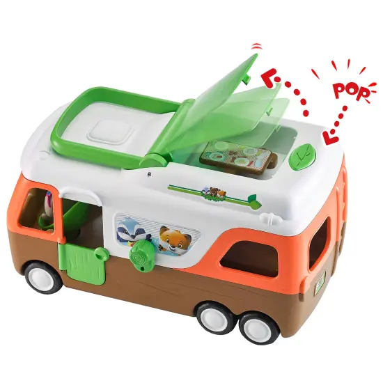 Timber Tots: Camper Van - 3pc Travel Vehicle & Character Playset, Seal Animal Figurine, Open & Reveal, Carry Handle Nature, Toy, Kids & Toddlers 18Mo+ {4}