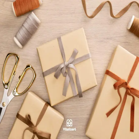 Fall Velvet Ribbon Set 3/8" x 15 Yd for Gift Wrapping - Khaki Terracotta & Nude {4}