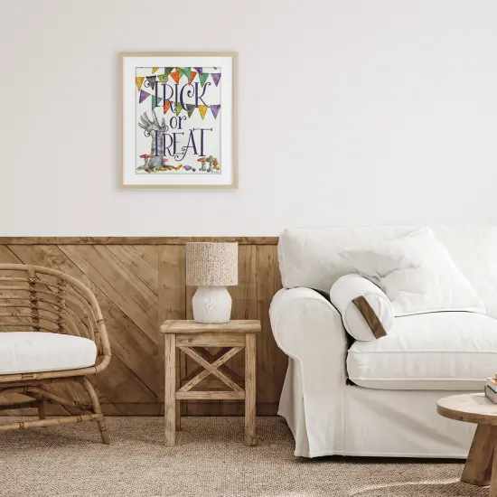 Spellbound Trick Or Treat Framed Print Under Glass Art Brown {2}