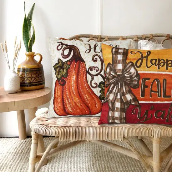 4pcs Fall Thanksgiving Pillow Covers {2}
