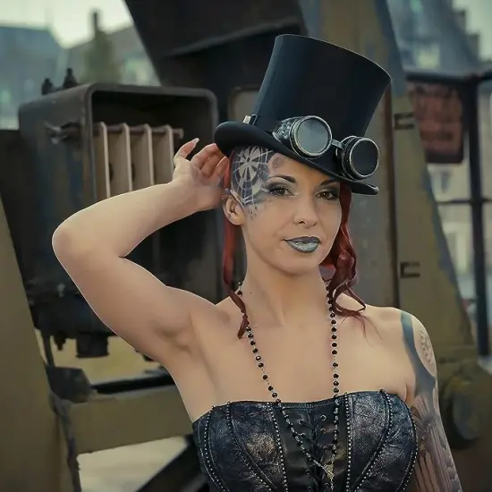 4E's Novelty Steampunk Goggles for Women & Men &ndash; Brass Vintage Steam Punk Glasses Costume Accessory for Mad Scientist, Victorian, Renaissance, Cosplay, Halloween, Rave, Cyberpunk, and Retro Outfits {3}