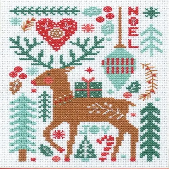 70-08991 Nordic Winter Embroidery Christmas Cross Stitch Kit {4}