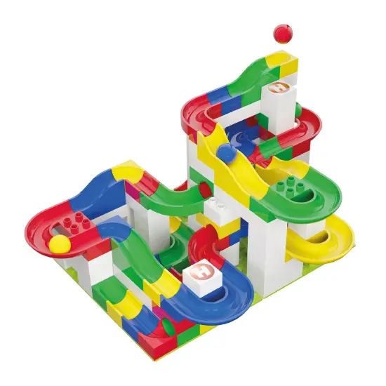 Hubelino Marble Run 123 Piece Starter Building Box Set, STEM Toys for 4-8 Year Olds, Compatible Marble Maze and Ball Run, Made in Germany Multicolor {5}