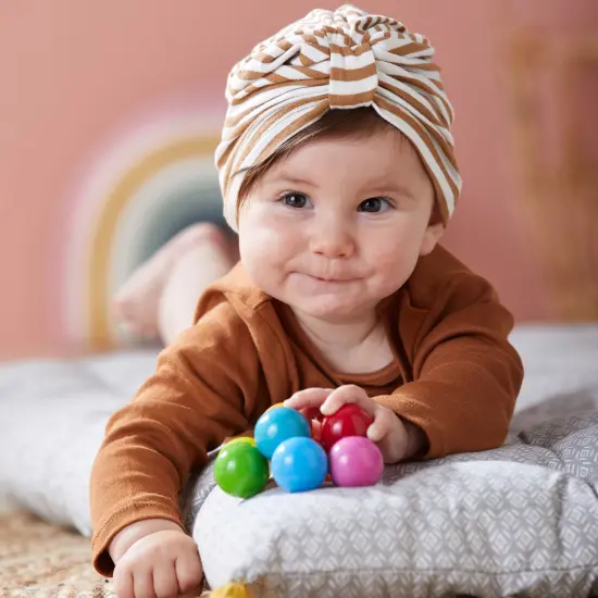 HABA Wooden Baby Teething Toy Magica, Sensory Grasping Rattle for Babies 6-24 Months, Safe & Colorful Sensory Toys for Babies and New Baby Gift Multicolor {6}