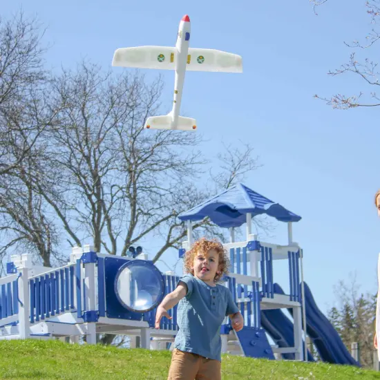 HABA Terra Kids Maxi Hand Glider with Boomerang Setting - Easy to Assemble 22" Sturdy Styrofoam Airplane with Decals Multicolor {4}