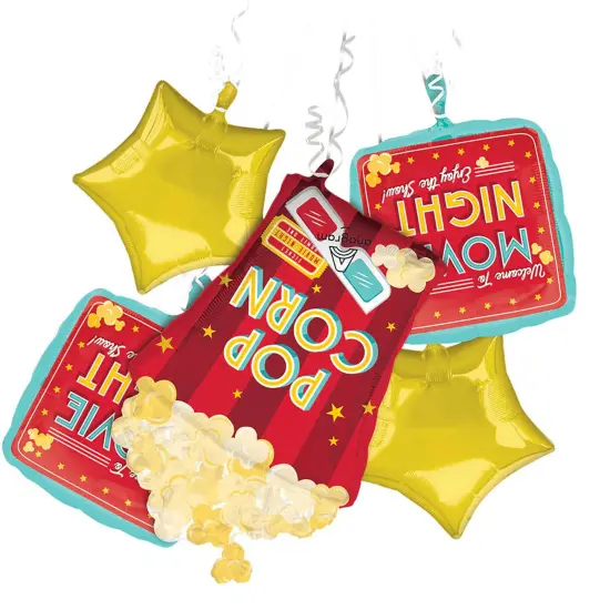 Anagram&reg; Movie Night Balloon Bouquet {4}