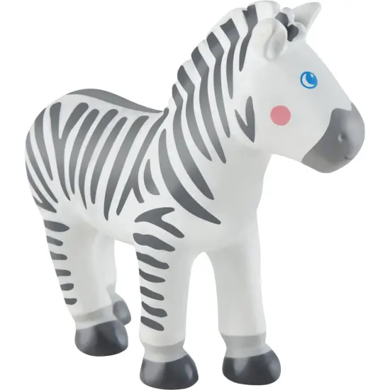 HABA Little Friends Zebra - 4" Chunky Plastic Zoo Animal Toy Figure Multicolor {3}