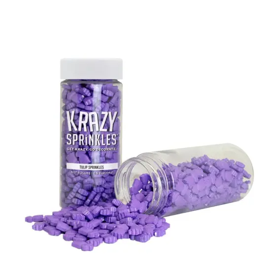 Krazy Sprinkles - Tulips (1/2 Cup, 1x Jar) for Cakes, Ice Cream & Cookies {3}