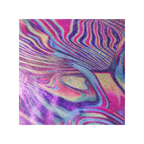 Paint Swirl Fabric Vibrant 4 Way Stretch Purple Multicolor {5}