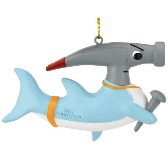 Tree Buddees Hammerhead Shark Christmas Ornament Funny Play on Words {4}