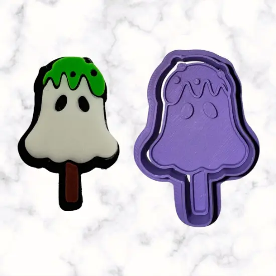Spooky Popsicle Cookie Cutter with Stamp Option {1}