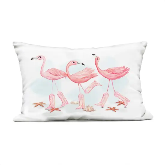 Stupell Industries Happy Pink Cowgirl Flamingoes Outdoor Printed Pillow design by Ziwei Li, 14 x 7 x 20 {1}