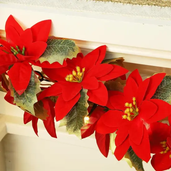 Christmas Poinsettia Garland, {4}