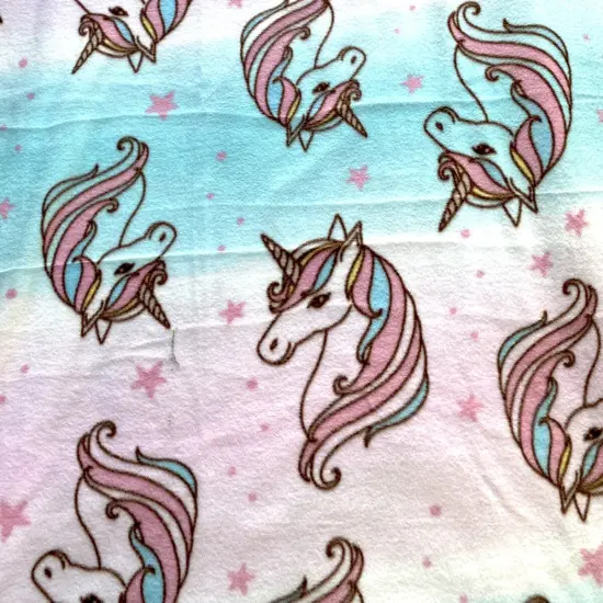 Unicorn Stars Anti-Pill Premium No-Sew Throw Fleece Fabric Kit (72x60) {4}