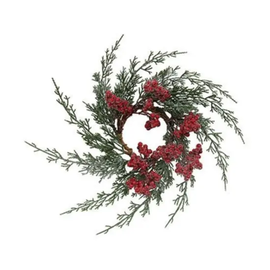 Graceful Cedar Berry Candle Ring 3.5" {1}