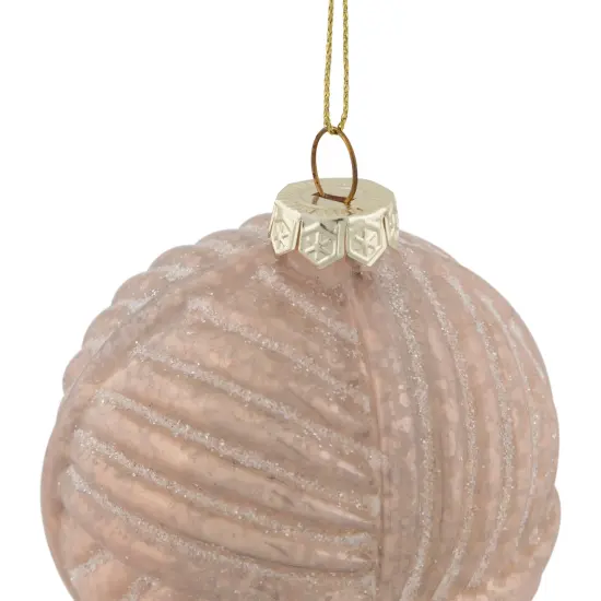 Northlight 3" Pink Woven Mercury Glass Ball Christmas Ornament {6}