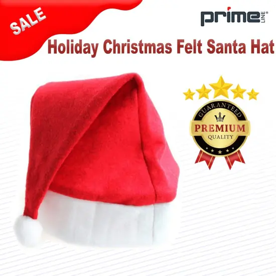 Prime Line&reg; Holiday Christmas Felt Santa Hat {1}