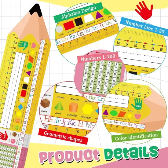 108 Pcs Pencil Desk Name Tags for Classroom with Alphabet {3}