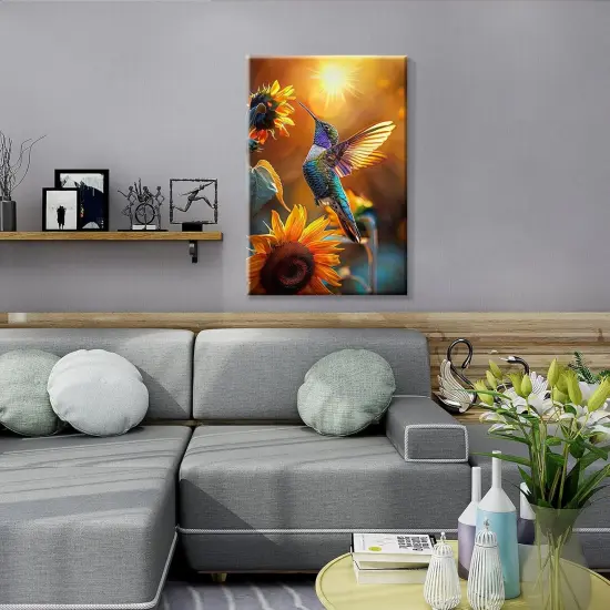 Paint by Numbers Kit for Adults with Frame, Hummingbird Paint by Number with Easel, DIY Hummingbird Oil Painting by Numbers, Adult Paint by Number Kits Framed Canvas for Wall Decor {5}