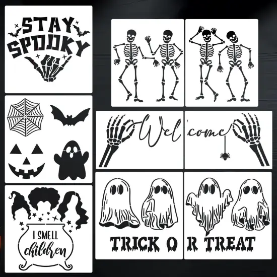 Halloween Doormat Stencils Skeleton Boo(Halloween 02) {6}
