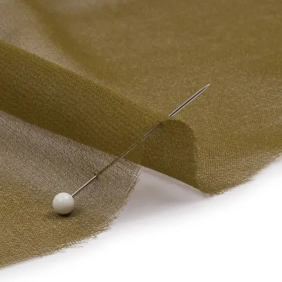 1 Yard Sheer Silk Chiffon Fabric Lightweight Flowing Fir Green 54 inch Width {3}