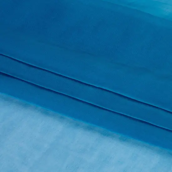 1 Yard Iridescent Silk Voile Chiffon Turquoise Royal Blue Fabric Perfect for Evening Gowns , 54 Inches Wide {4}