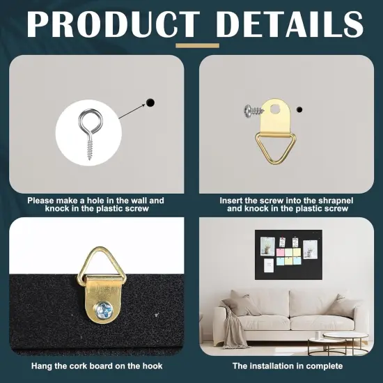 36" x 24" Cork Board Large Wood Framed Cork Bulletin Board(Black Frame) {4}