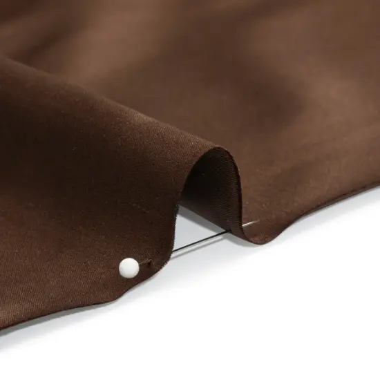 1 Yard Chocolate Brown Silk Duchesse Satin Premium Luxury Fabric Perfect for formal dresses, 59 Inches Width {2}